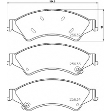 8DB 355 020-781 HELLA PAGID Комплект тормозных колодок, дисковый тормоз