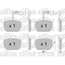 822-678-1 CIFAM Комплект тормозных колодок, дисковый тормоз