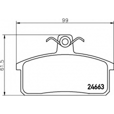 8DB 355 013-451 HELLA Комплект тормозных колодок, дисковый тормоз