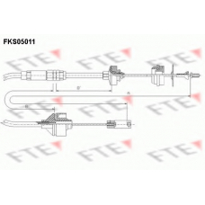 FKS05011 FTE Трос, управление сцеплением