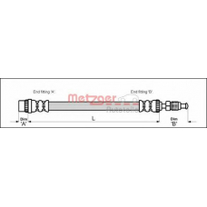 4114646 METZGER Тормозной шланг