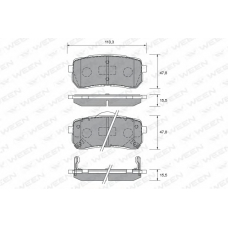 151-2583 WEEN Комплект тормозных колодок, дисковый тормоз