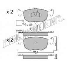672.1 TRUSTING Комплект тормозных колодок, дисковый тормоз