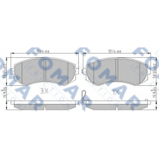 FO 679781 FOMAR ROULUNDS Комплект тормозных колодок, дисковый тормоз