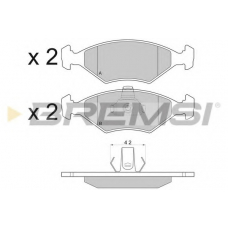 BP2959 BREMSI Комплект тормозных колодок, дисковый тормоз