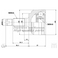 HO-8077I ASHUKI Шарнирный комплект, приводной вал