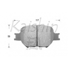 D2180 KAISHIN Комплект тормозных колодок, дисковый тормоз