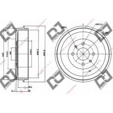 BR1014 DJ PARTS Тормозной барабан