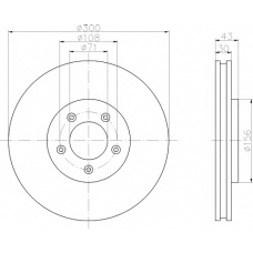 MDC1066 MINTEX Тормозной диск