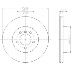 8DD 355 107-661 HELLA PAGID Тормозной диск