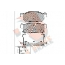 RB0752-701 R BRAKE Комплект тормозных колодок, дисковый тормоз