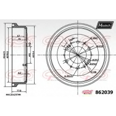 862039.0000 MAXTECH Тормозной барабан