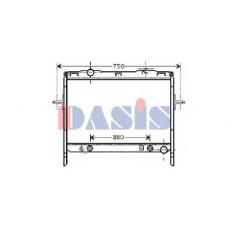 510061N AKS DASIS Радиатор, охлаждение двигателя