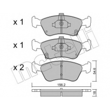 22-0287-0 METELLI Комплект тормозных колодок, дисковый тормоз