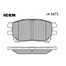 181671 ICER Комплект тормозных колодок, дисковый тормоз