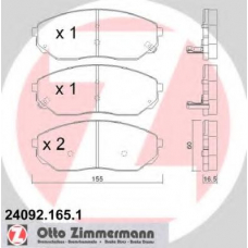 24092.165.1 ZIMMERMANN Комплект тормозных колодок, дисковый тормоз