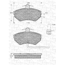 363702161090 MAGNETI MARELLI Комплект тормозных колодок, дисковый тормоз