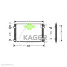 94-5953 KAGER Конденсатор, кондиционер