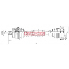 VW1138931 KAMOKA Приводной вал