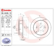 08.A446.10 BREMBO Тормозной диск