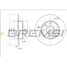 DBA070S BREMSI Тормозной диск