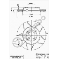 09.5509.75 BREMBO Тормозной диск