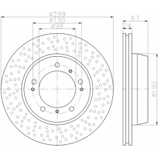 8DD 355 115-431 HELLA PAGID Тормозной диск