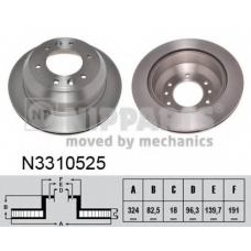 N3310525 NIPPARTS Тормозной диск