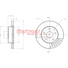 6110364 METZGER Тормозной диск