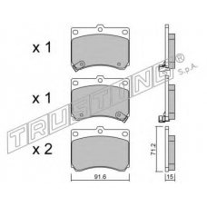 205.0 TRUSTING Комплект тормозных колодок, дисковый тормоз