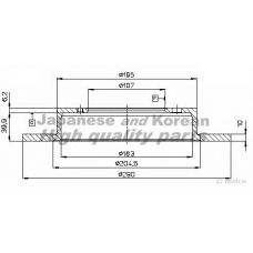 K016-05 ASHUKI Тормозной диск