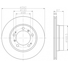 8DD 355 122-081 HELLA PAGID Тормозной диск