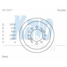 BD-9607 KAVO PARTS Тормозной барабан