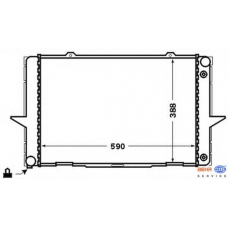 8MK 376 726-711 HELLA Радиатор, охлаждение двигателя