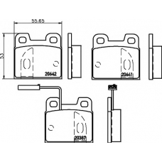 8DB 355 007-621 HELLA PAGID Комплект тормозных колодок, дисковый тормоз