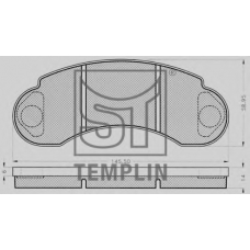 03.120.8700.220-607 TEMPLIN Комплект тормозных колодок, дисковый тормоз