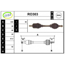 RO303 SERA Приводной вал