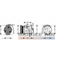 2700K035 VAN WEZEL Компрессор, кондиционер