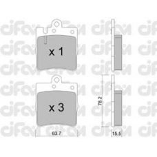 822-344-0 CIFAM Комплект тормозных колодок, дисковый тормоз