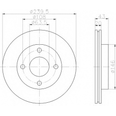 8DD 355 102-231 HELLA Тормозной диск