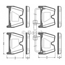 0 986 TB2 424 BOSCH Комплект тормозных колодок, дисковый тормоз