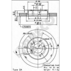 BS 8460 BRECO Тормозной диск