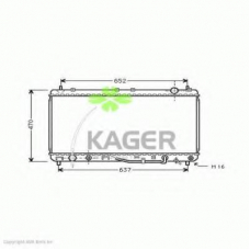 31-1874 KAGER Радиатор, охлаждение двигателя