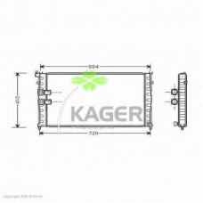 31-0867 KAGER Радиатор, охлаждение двигателя