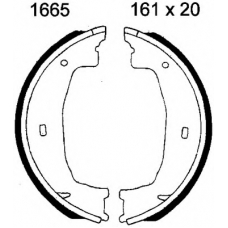 01665 BSF Комплект тормозных колодок, стояночная тормозная с