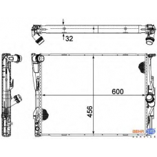 8MK 376 754-071 HELLA Радиатор, охлаждение двигателя