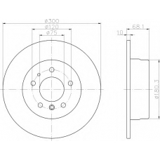 8DD 355 101-761 HELLA Тормозной диск