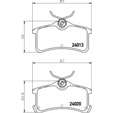 8DB 355 011-511 HELLA Комплект тормозных колодок, дисковый тормоз