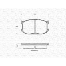 363702160709 MAGNETI MARELLI Комплект тормозных колодок, дисковый тормоз