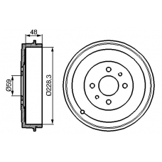 0 986 477 088 BOSCH Тормозной барабан